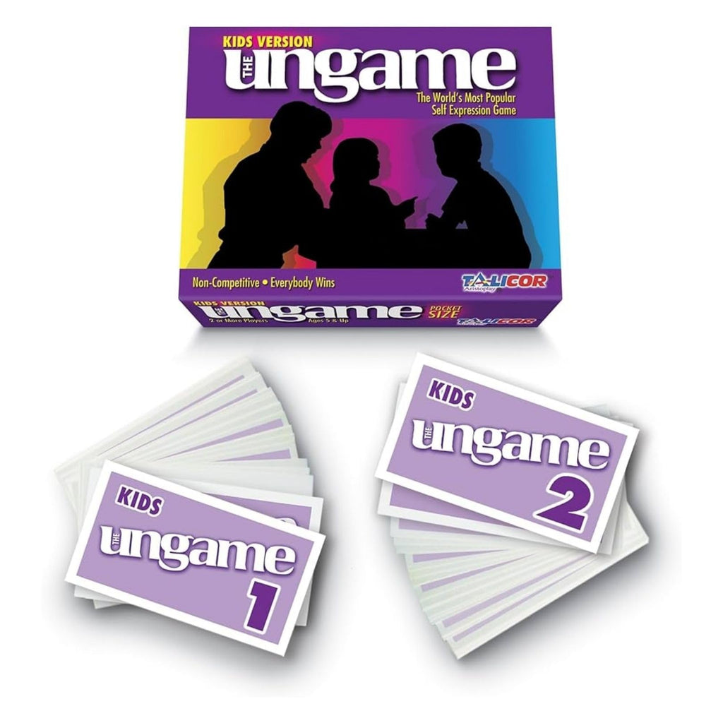 Talicor Pocket UNGAME Kids Edition – Non-Competitive Card Game for Ages 5+ – 140 Question Cards for Light & Serious Conversation