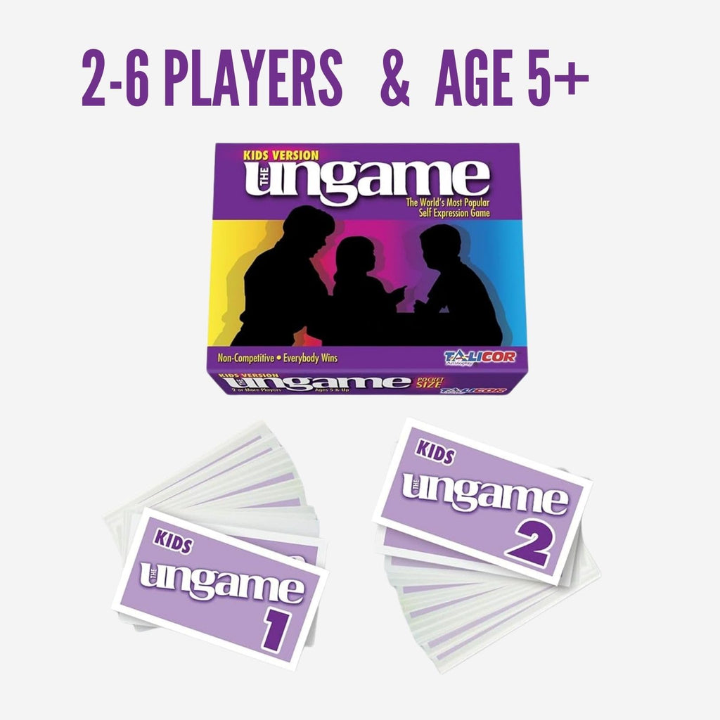 Talicor Pocket UNGAME Kids Edition – Non-Competitive Card Game for Ages 5+ – 140 Question Cards for Light & Serious Conversation