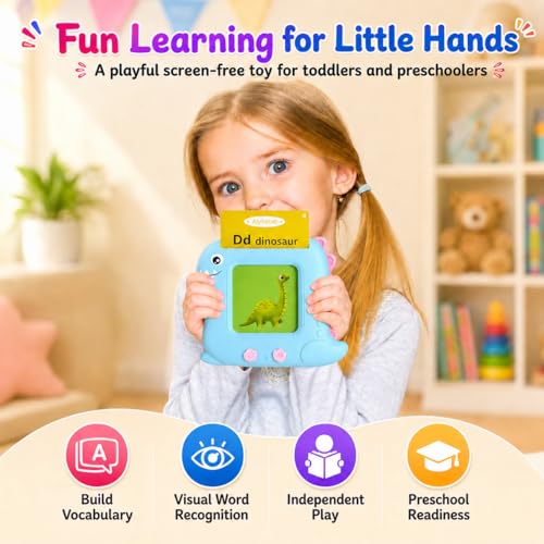 Talking Flash Cards for Toddlers 1-5 Years – 336 Sight Words, Montessori Interactive Speech Therapy Toy