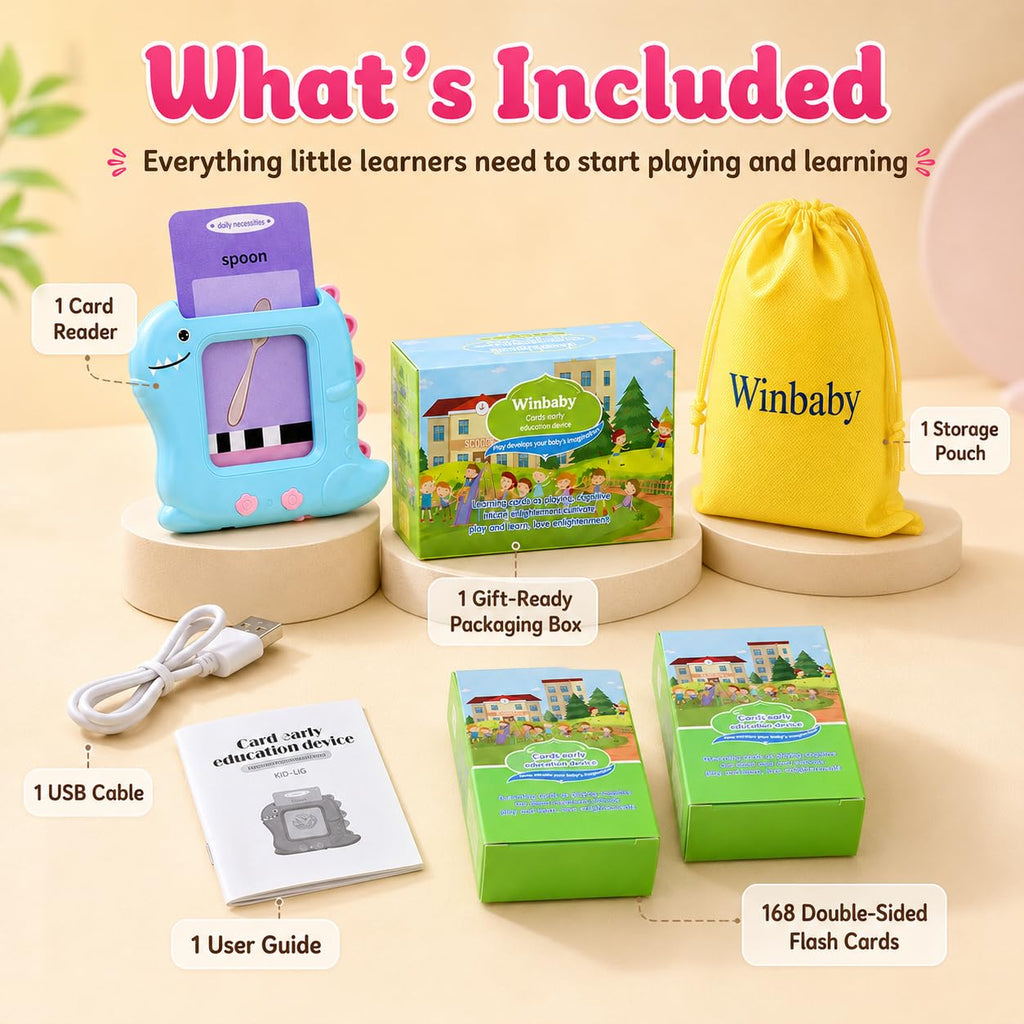 Talking Flash Cards for Toddlers 1-5 Years – 336 Sight Words, Montessori Interactive Speech Therapy Toy