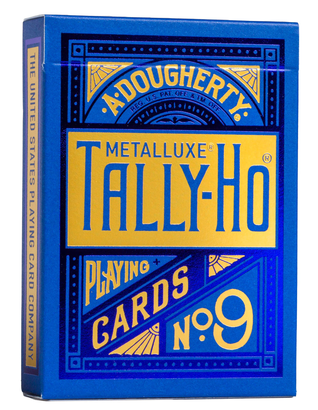 Tally-Ho MetalLuxe Blue Playing Cards – Metallic Foil Deck with Classic Linoid Finish