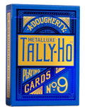 Tally-Ho MetalLuxe Blue Playing Cards – Metallic Foil Deck with Classic Linoid Finish