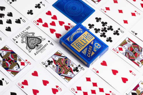 Tally-Ho MetalLuxe Blue Playing Cards – Metallic Foil Deck with Classic Linoid Finish