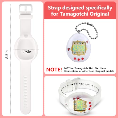 Tamagotchi Original Silicone Wristband Cover (Transparent) - Adjustable Strap, Protective, Easy Clean