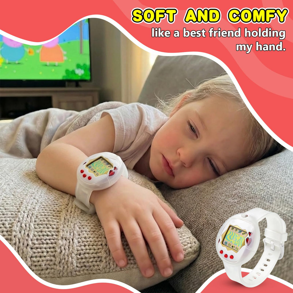 Tamagotchi Original Silicone Wristband Cover (Transparent) - Adjustable Strap, Protective, Easy Clean