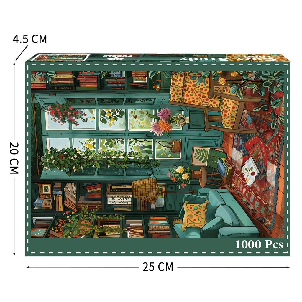 TangComplete 1000-Piece Succulent Jigsaw Puzzle – 27.5x19.7 Inch Adult Puzzle with Poster