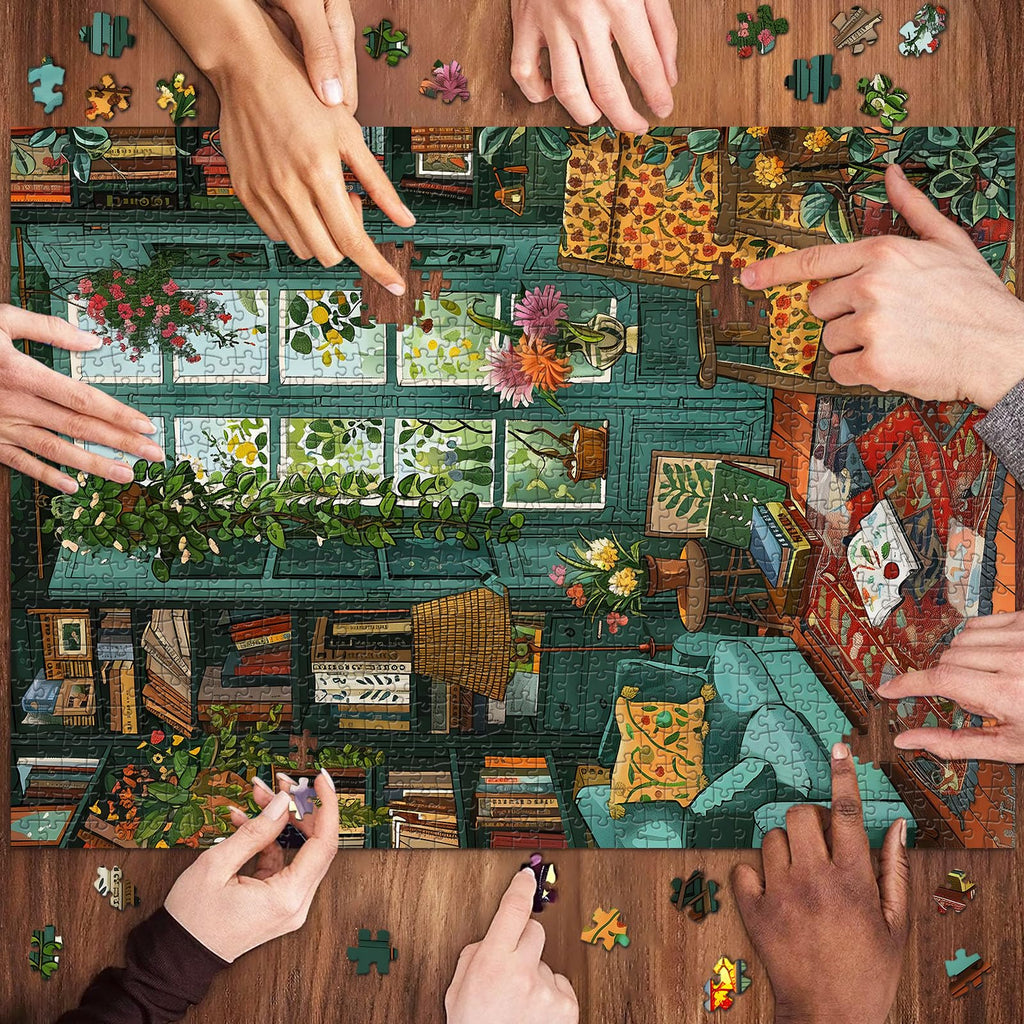 TangComplete 1000-Piece Succulent Jigsaw Puzzle – 27.5x19.7 Inch Adult Puzzle with Poster