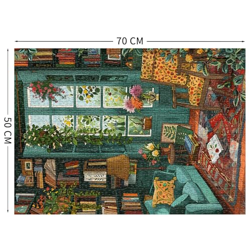 TangComplete 1000-Piece Succulent Jigsaw Puzzle – 27.5x19.7 Inch Adult Puzzle with Poster