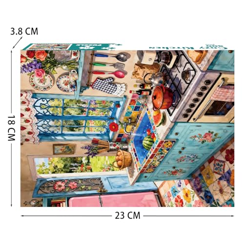 TangComplete 500-Piece Jigsaw Puzzle – Cozy Kitchen Theme, Difficult for Adults