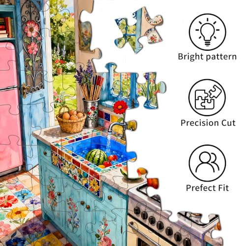 TangComplete 500-Piece Jigsaw Puzzle – Cozy Kitchen Theme, Difficult for Adults