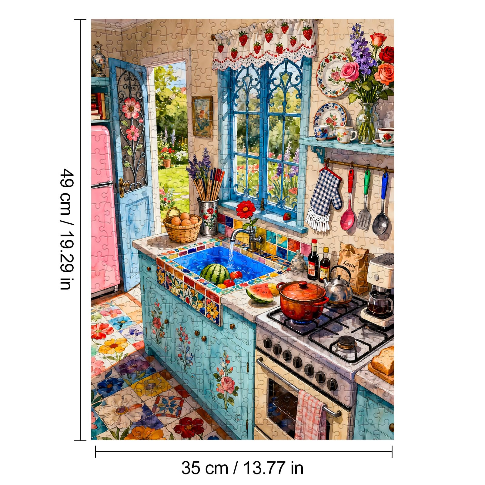 TangComplete 500-Piece Jigsaw Puzzle – Cozy Kitchen Theme, Difficult for Adults