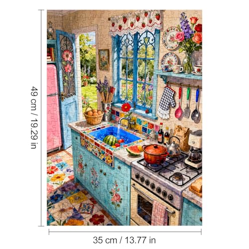 TangComplete 500-Piece Jigsaw Puzzle – Cozy Kitchen Theme, Difficult for Adults