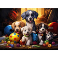 TangMosaic 1000 Piece Funny Dog Jigsaw Puzzle for Adults – 27.56" x 19.69" Finished Size, No Dust, Letter-Coded Backs
