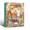 TangMosaic 500 Piece Jigsaw Puzzle – Northern Lights Cottage Scene, Interlocking Pieces with Matte Finish