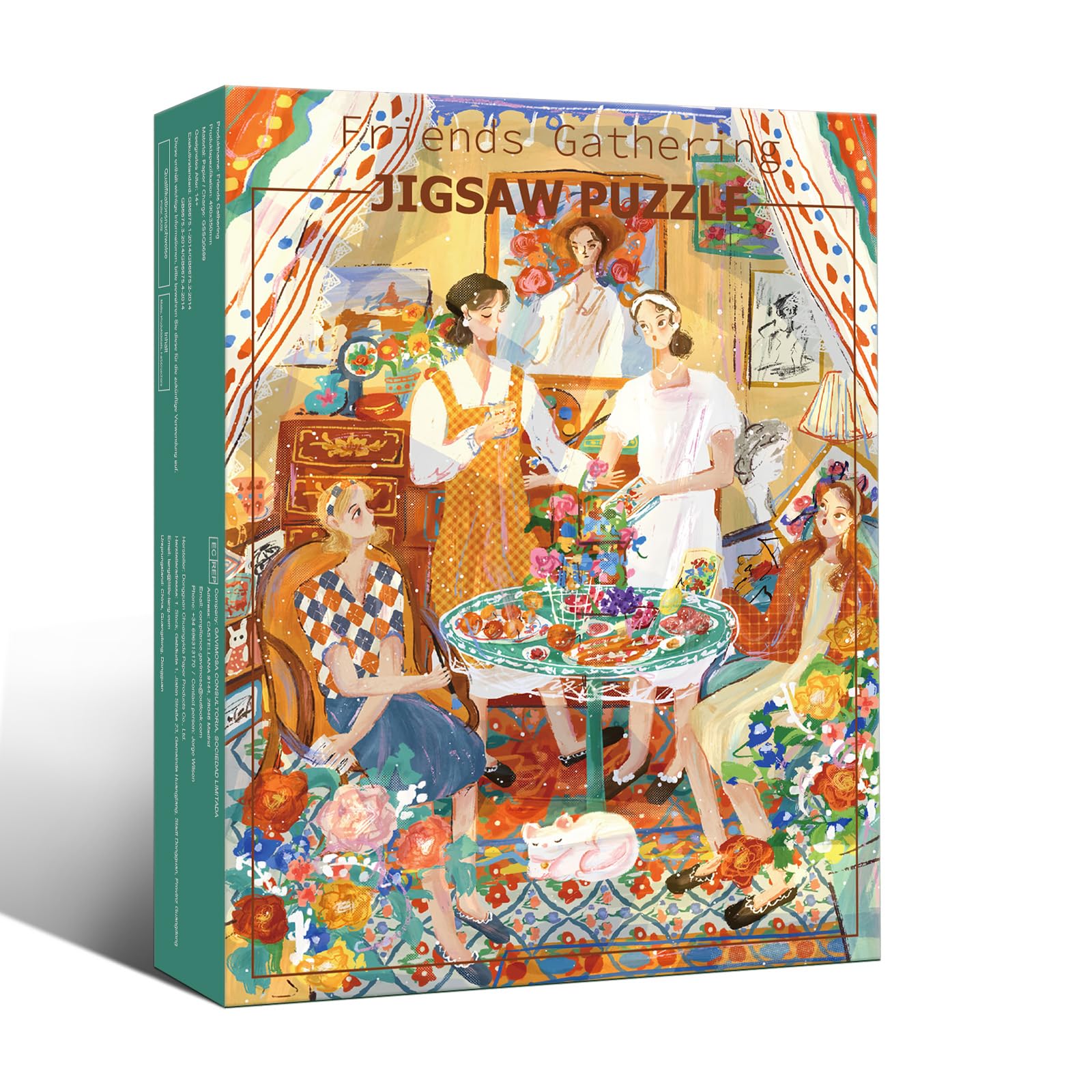 TangMosaic 500 Piece Jigsaw Puzzle – Northern Lights Cottage Scene, Interlocking Pieces with Matte Finish