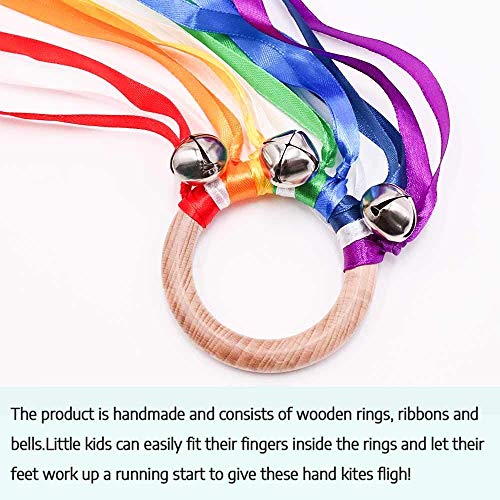 TANOFAR Ribbon Hand Kite – Wooden Sensory Toy for Babies and Toddlers