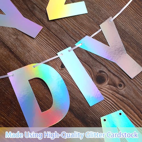 TaoBary 112-Piece Glitter DIY Banner Letter Kit - Holographic Customizable Party Decor