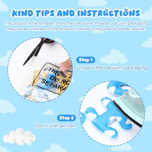 TaoBary 2 Pcs Felt Cartoon Birthday Banner – Reusable 3D Pre-Strung Hanging Bunting for Kids