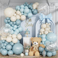 TAOYE Dusty Baby Blue & Beige Balloon Arch Kit – 98 Pcs Balloon Garland for Baby Shower, Birthday Party Decorations