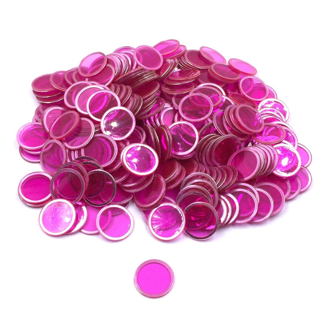 Tapp Collections 300-Pack Transparent Bingo Chips – 3/4" Diameter, Assorted Colors, Non-Toxic, Magnetic