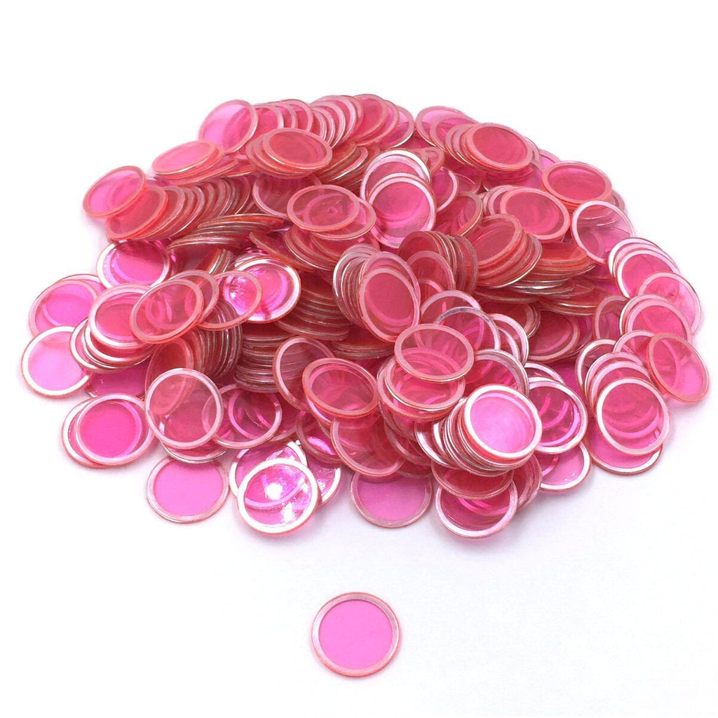 Tapp Collections 300-Pack Transparent Bingo Chips, 3/4 Inch, Assorted Colors, Magnet-Attracting