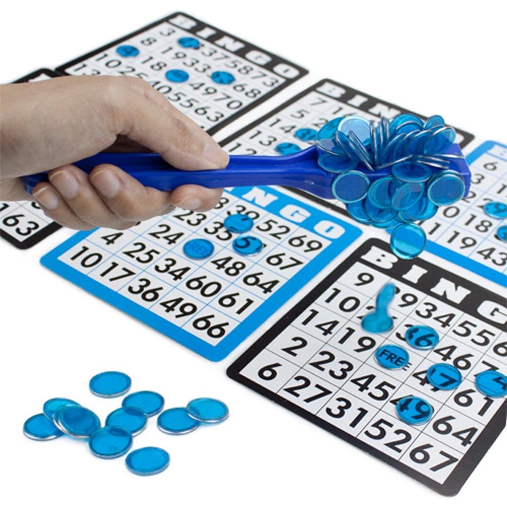 Tapp Collections 300-Pack Transparent Bingo Chips, 3/4 Inch, Assorted Colors, Magnet-Attracting
