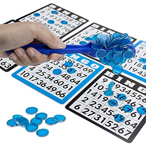 Tapp Collections 300-Pack Transparent Bingo Chips – Assorted Colors, 3/4 inch, Magnetic, Non-Toxic