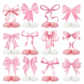 Tarklanda 12 Pcs Pink Bow Honeycomb Centerpieces - Coquette Birthday Party Table Decorations