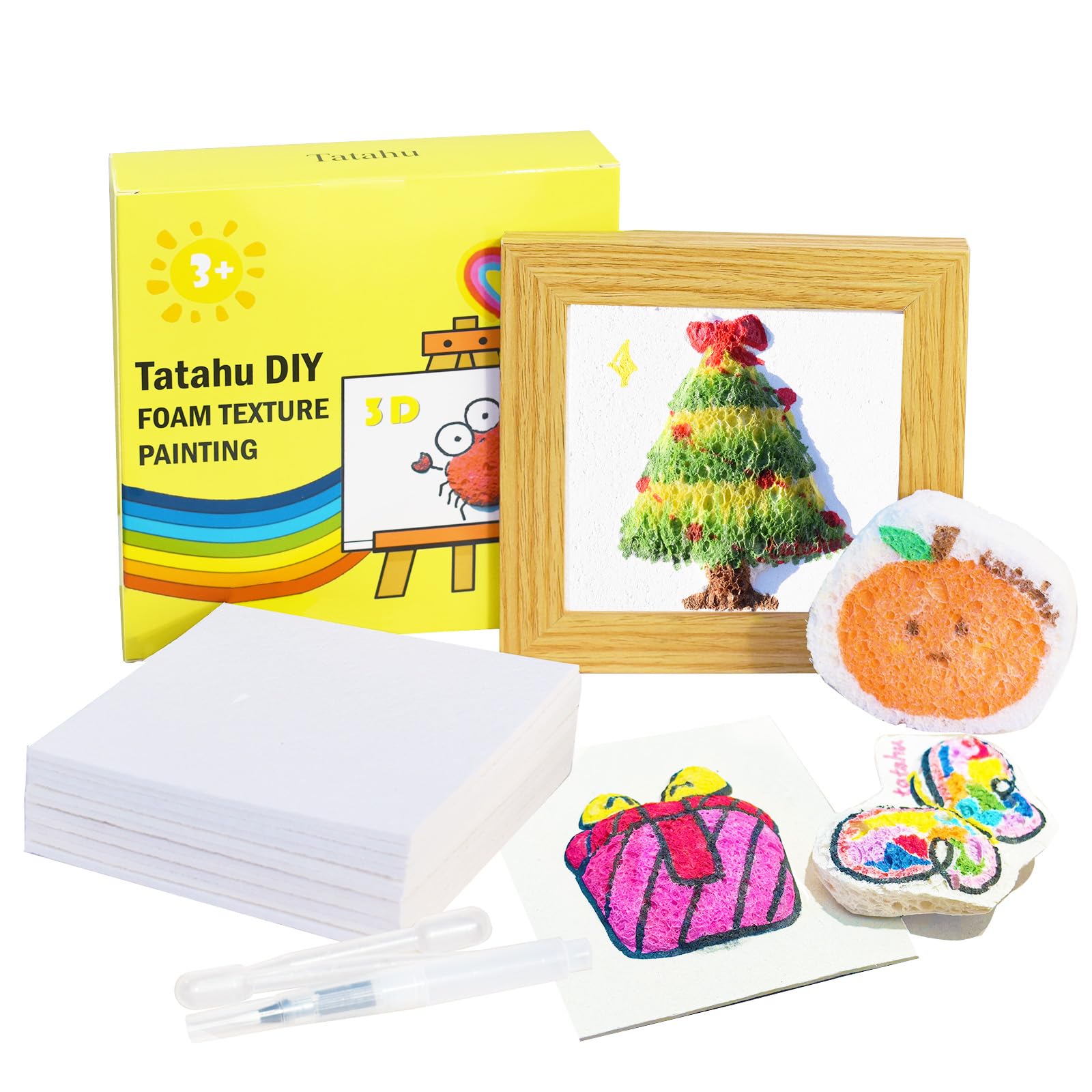 Tatahu Magic Puffy Paper Kit: 3D Foam Texture Sheets for DIY Art and Crafts
