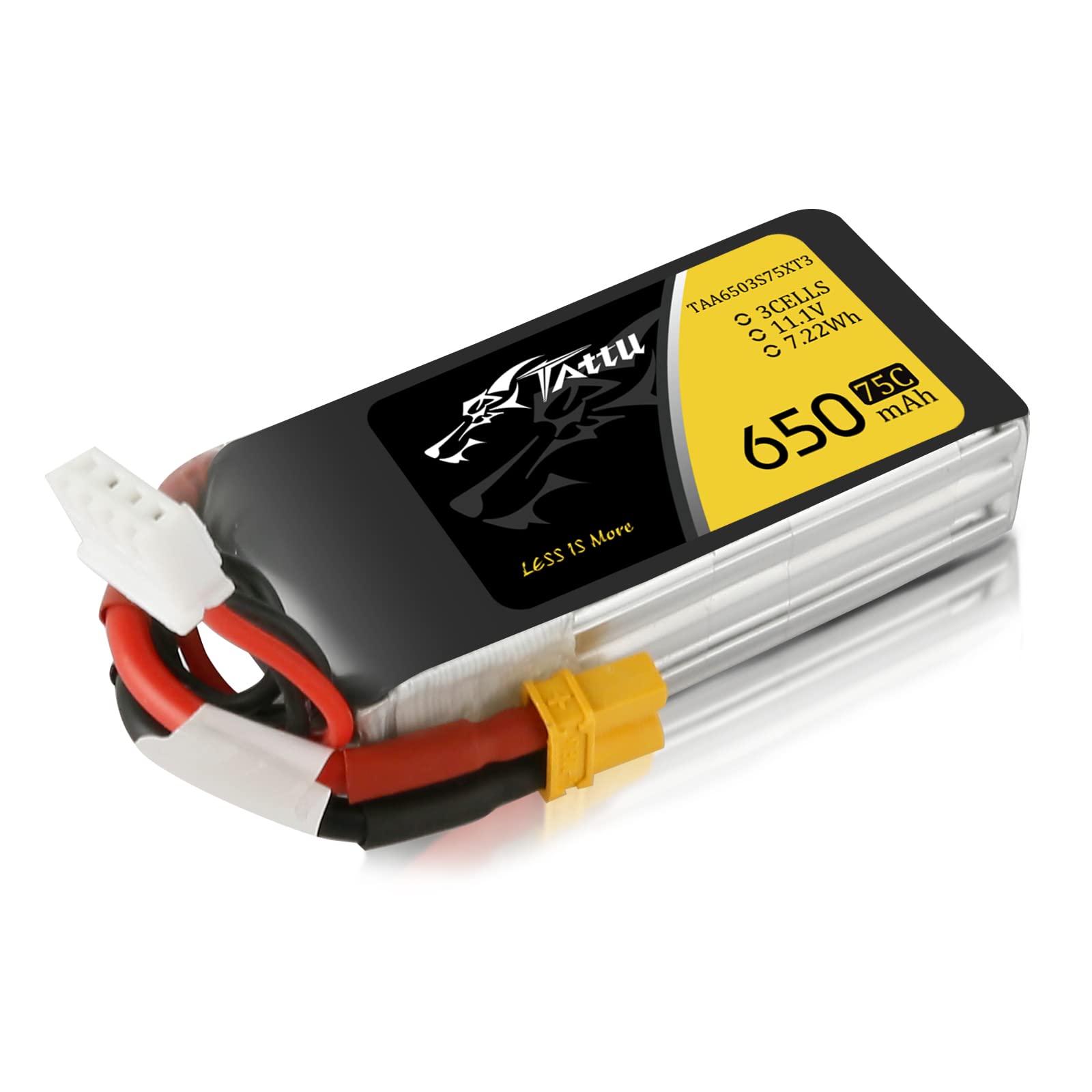 Tattu 11.1V 650mAh 75C 3S LiPo Battery Pack with XT30 for 90-180 Size Quadcopters