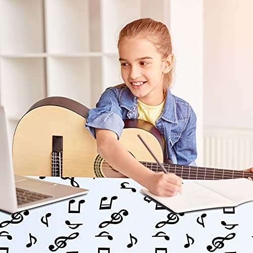 Tatuo Musical Notes Plastic Tablecloths for Party Decorations, 3 Pack, 108x54 Inch