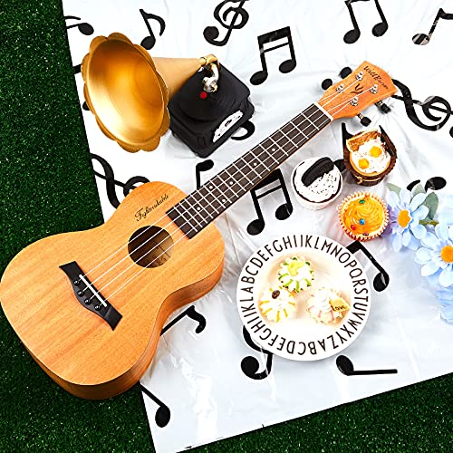 Tatuo Musical Notes Plastic Tablecloths for Party Decorations, 3 Pack, 108x54 Inch