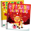 TBEEJ Christmas Sticker Paint Books for Kids Ages 3+ - 2 Books, 20 Pictures, 20 Sticker Sheets