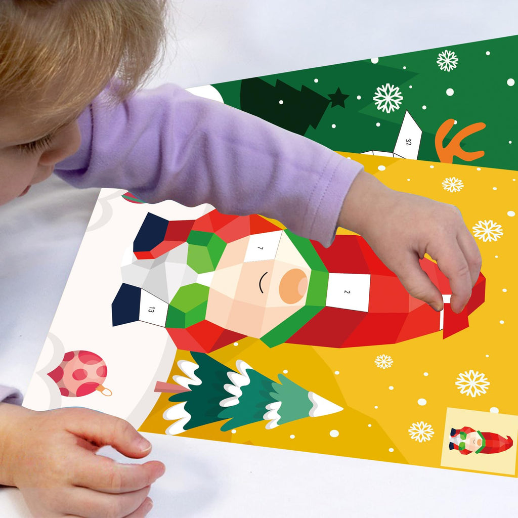 TBEEJ Christmas Sticker Paint Books for Kids Ages 3+ - 2 Books, 20 Pictures, 20 Sticker Sheets
