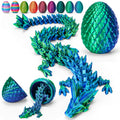 TBOLINE 12” Crystal Dragon Egg Toy – Articulated 3D Printed Surprise Dragon for Kids (Eco-Friendly PLA, Officially Licensed)