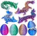 TBOLINE 4 Pack 3D Printed Articulated Crystal Dragon Eggs - Fidget Toy for Kids
