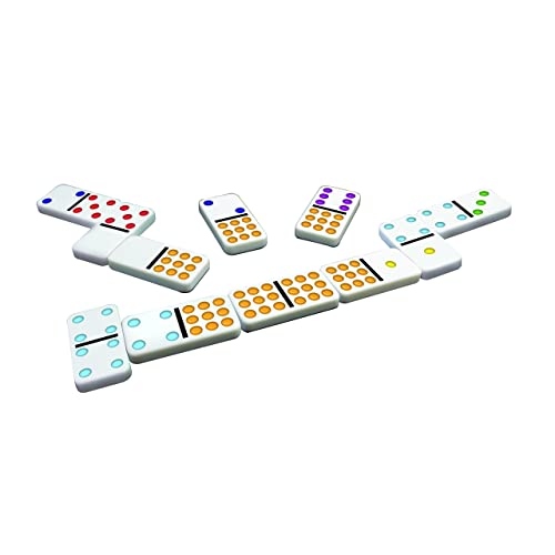 TCG Toys Double 9 Dominoes in Tin – 55 Tiles with Colored Pips for Family Game Night