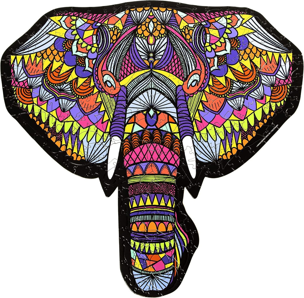 TCG Toys Hidden Shapes Elephant Jigsaw Puzzle - 300 Pieces with 75 Hand-Drawn Hidden Shapes