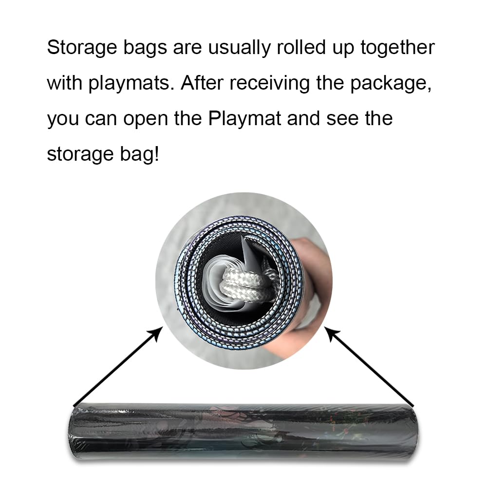 TCGMAT Blood Moon Secrets Playmat - 24x14in Non-Slip Gaming Mat with Free Storage Bag