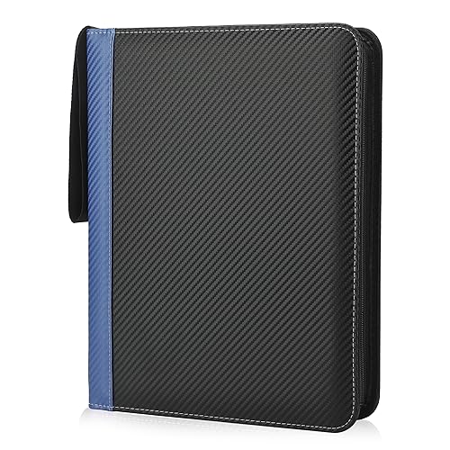 TCGUARD 900-Card 9-Pocket PU Leather Binder for Trading Cards, MTG, Yu-Gi-Oh – Blue