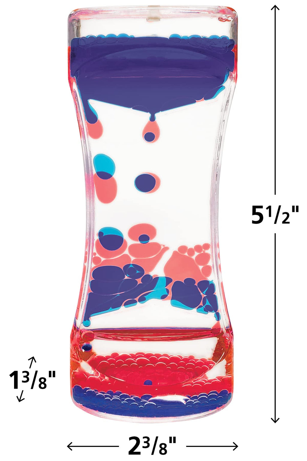 Teacher Red & Blue Liquid Motion Bubbler – Calming Desk Fidget Toy for Focus and Stress Relief