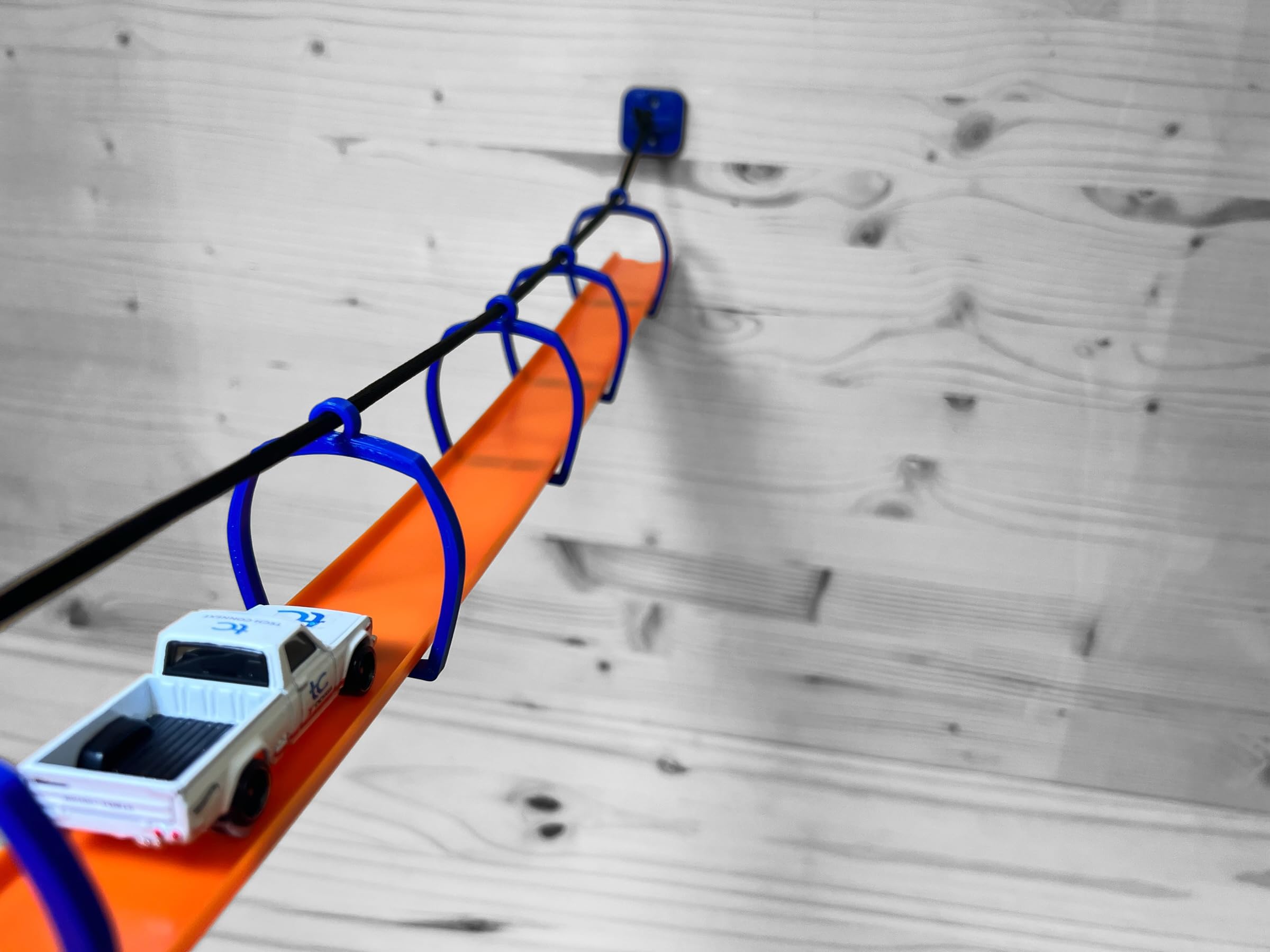TechConnext Suspension Bridge for Hot Wheels – Orange PLA Elevated Track Add-On