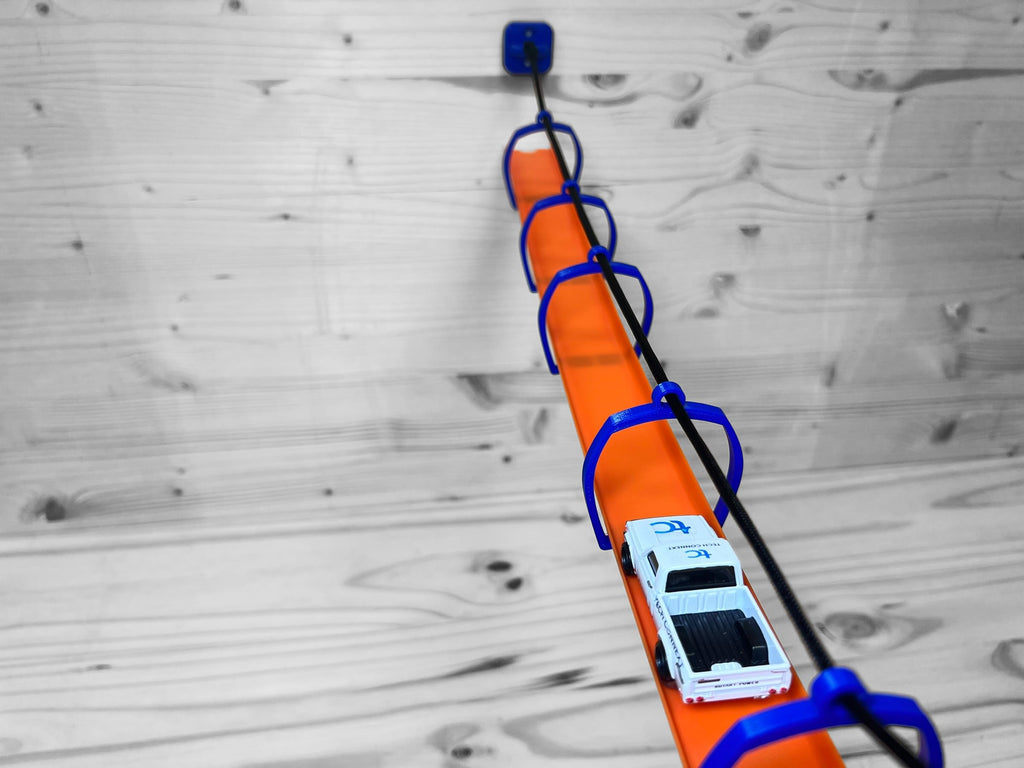 TechConnext Suspension Bridge for Hot Wheels – Orange PLA Elevated Track Add-On