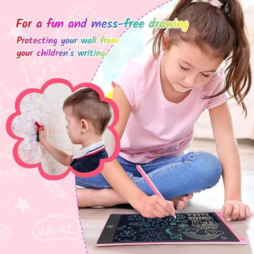 TECJOE 10-Inch LCD Writing Tablet 2-Pack – Colorful Doodle Board for Kids Ages 3-8