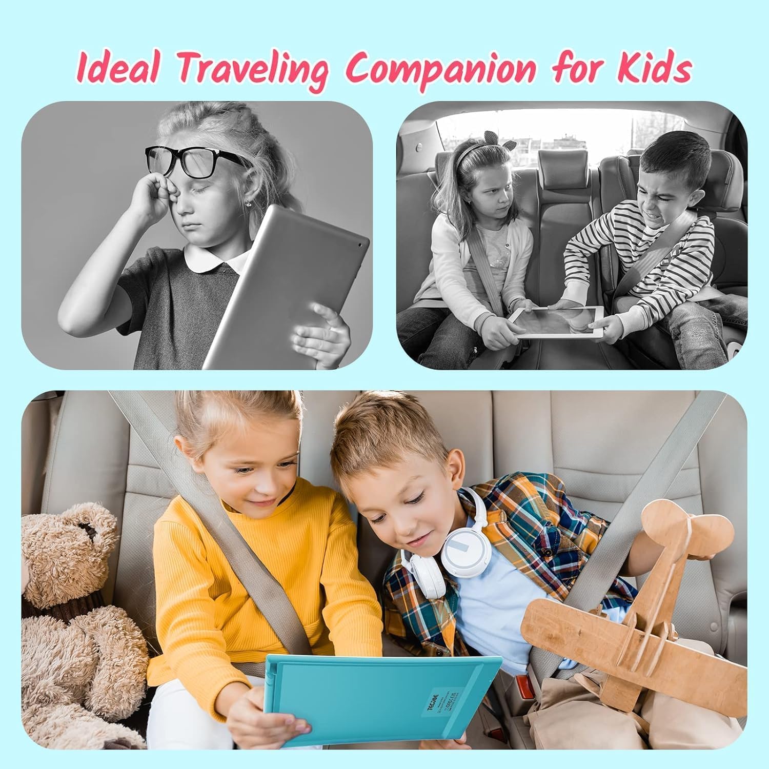 TECJOE 10-Inch LCD Writing Tablet 2-Pack – Colorful Doodle Board for Kids Ages 3-8
