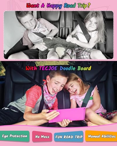 TECJOE 2-Pack 8.5-Inch LCD Writing Tablets – Colorful Doodle Boards for Kids Ages 3-6, Travel Learning Toys (Blue & Pink)