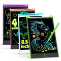 TECJOE 4-Pack 8.5-Inch LCD Writing Tablets: Colorful Drawing Boards for Kids, Travel-Friendly Reusable Doodle Pads for Ages 3-8