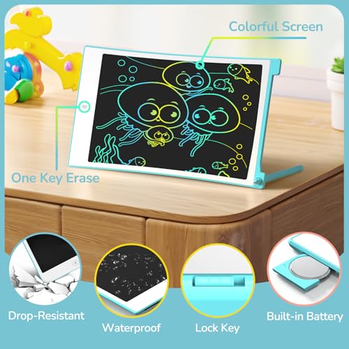 TECJOE 4-Pack 8.5-Inch LCD Writing Tablets: Colorful Drawing Boards for Kids, Travel-Friendly Reusable Doodle Pads for Ages 3-8