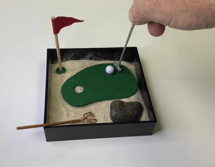 Tee Time Executive Mini Sandbox – Desktop Golf Zen Garden by Be Good Company