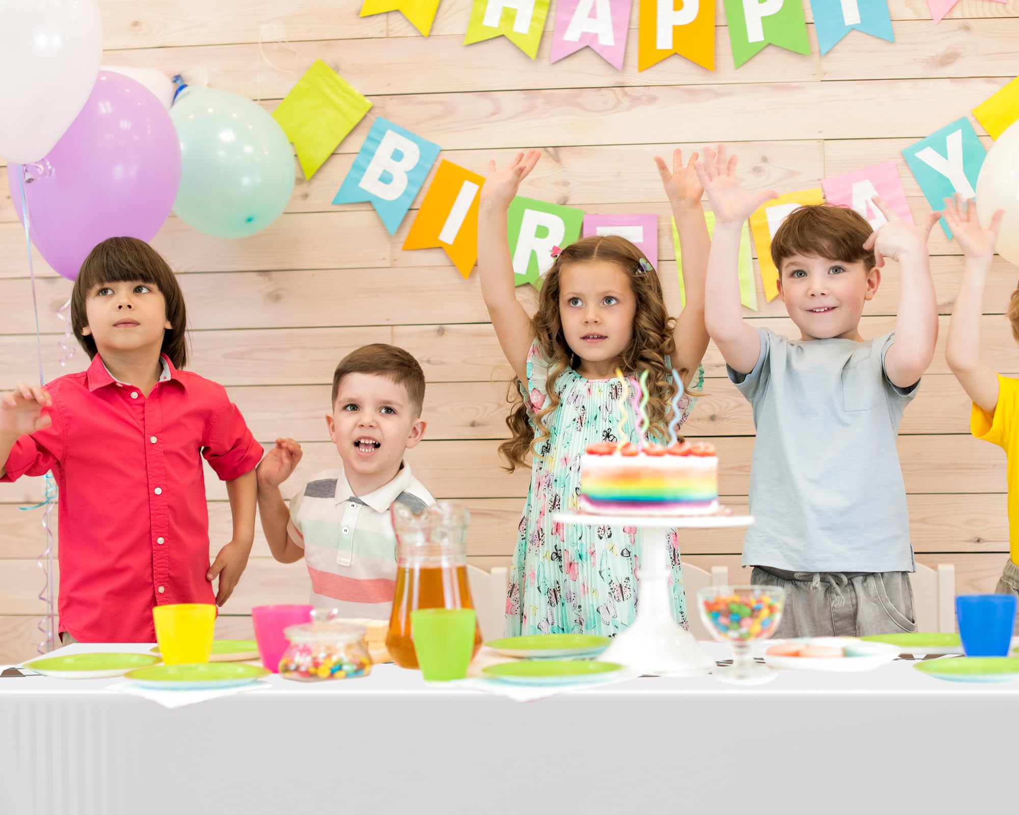 Teenyyou 3-Pack Train Track Tablecloths - 54x108 Inch Plastic Party Table Covers for Railroad Themed Birthdays